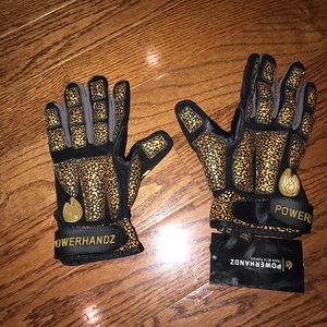 Powerhandz black and gold Weighted Gloves